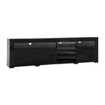Artiss Entertainment Unit TV Cabinet LED 180cm Black Bobi - Furniture > Living Room > TV Units