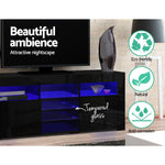 Artiss Entertainment Unit TV Cabinet LED 180cm Black Bobi - Furniture > Living Room > TV Units