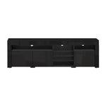 Artiss Entertainment Unit TV Cabinet LED 180cm Black Bobi - Furniture > Living Room > TV Units