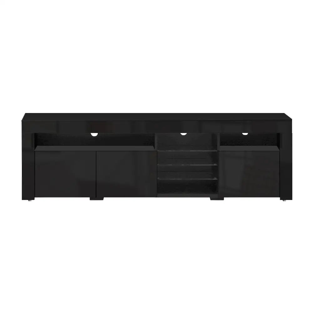 Artiss Entertainment Unit TV Cabinet LED 180cm Black Bobi - Furniture > Living Room > TV Units