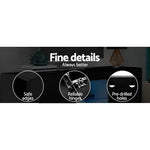 Artiss Entertainment Unit TV LED 130cm Black Angus - Furniture > Living Room