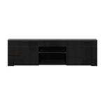 Artiss Entertainment Unit TV LED 130cm Black Angus - Furniture > Living Room