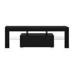 Artiss Entertainment Unit TV LED 130cm Black Elo - Furniture > Living Room