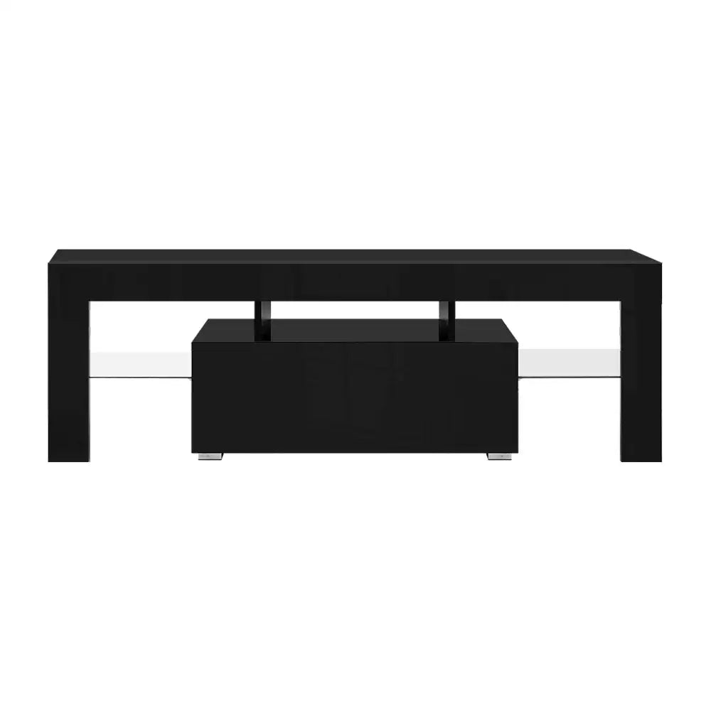Artiss Entertainment Unit TV LED 130cm Black Elo - Furniture > Living Room