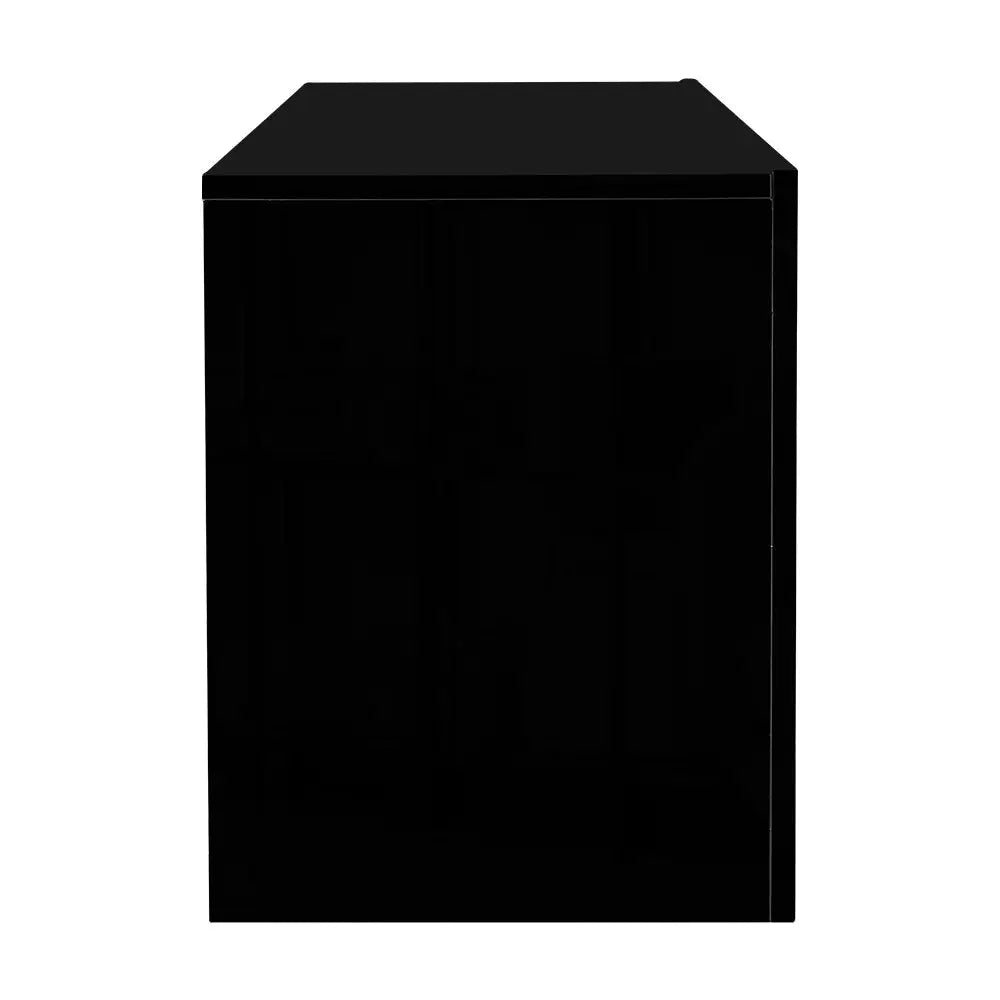 Artiss Entertainment Unit TV LED 130cm Black Elo - Furniture > Living Room