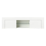 Artiss Entertainment Unit TV LED 130cm White Angus - Furniture > Living Room