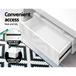 Artiss Entertainment Unit TV LED 130cm White Elo - Furniture > Living Room