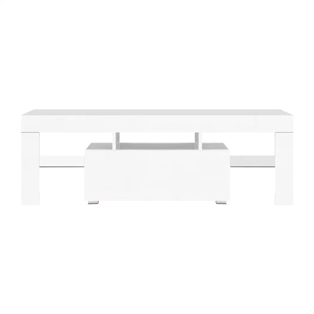 Artiss Entertainment Unit TV LED 130cm White Elo - Furniture > Living Room