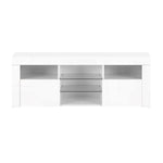 Artiss Entertainment Unit TV LED 145cm White Angus - Furniture > Living Room
