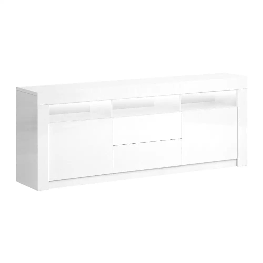 Artiss Entertainment Unit TV LED 160cm White Anna - Furniture > Living Room