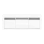 Artiss Entertainment Unit TV LED 160cm White Anna - Furniture > Living Room