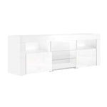 Artiss Entertainment Unit TV LED 160cm White Bobi - Furniture > Living Room
