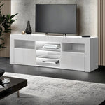 Artiss Entertainment Unit TV LED 160cm White Bobi - Furniture > Living Room