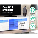 Artiss Entertainment Unit TV LED 180cm White Bobi - Furniture > Living Room