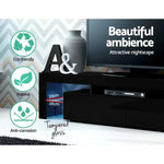 Artiss Entertainment Unit TV LED 189cm Black Elo - Furniture > Living Room
