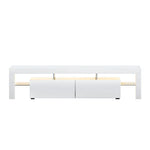 Artiss Entertainment Unit TV LED 189cm White Elo - Furniture > Living Room