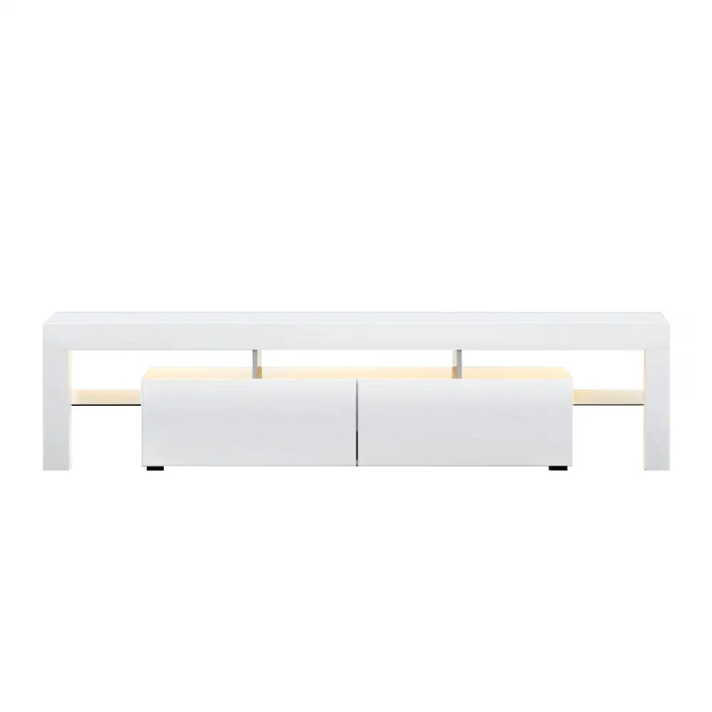 Artiss Entertainment Unit TV LED 189cm White Elo - Furniture > Living Room
