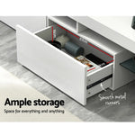 Artiss Entertainment Unit TV LED 189cm White Elo - Furniture > Living Room
