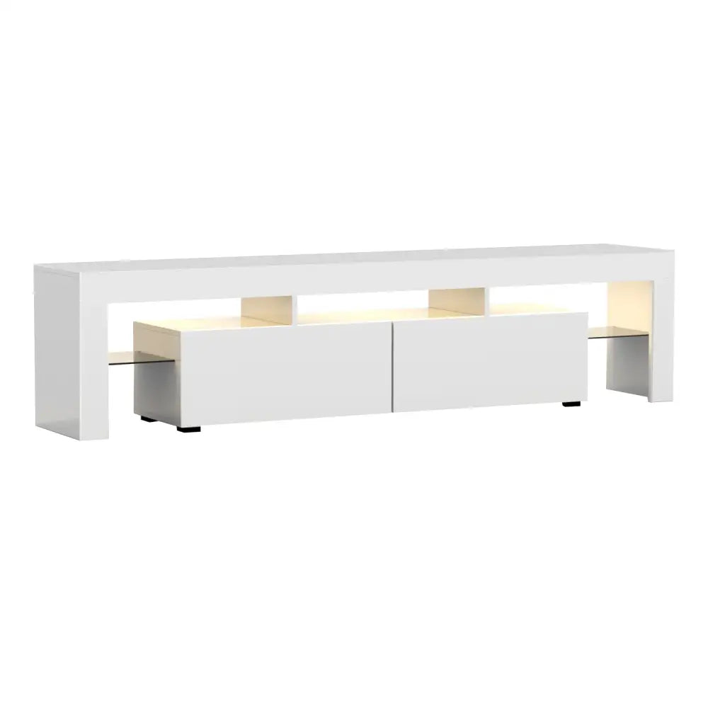 Artiss Entertainment Unit TV LED 189cm White Elo - Furniture > Living Room