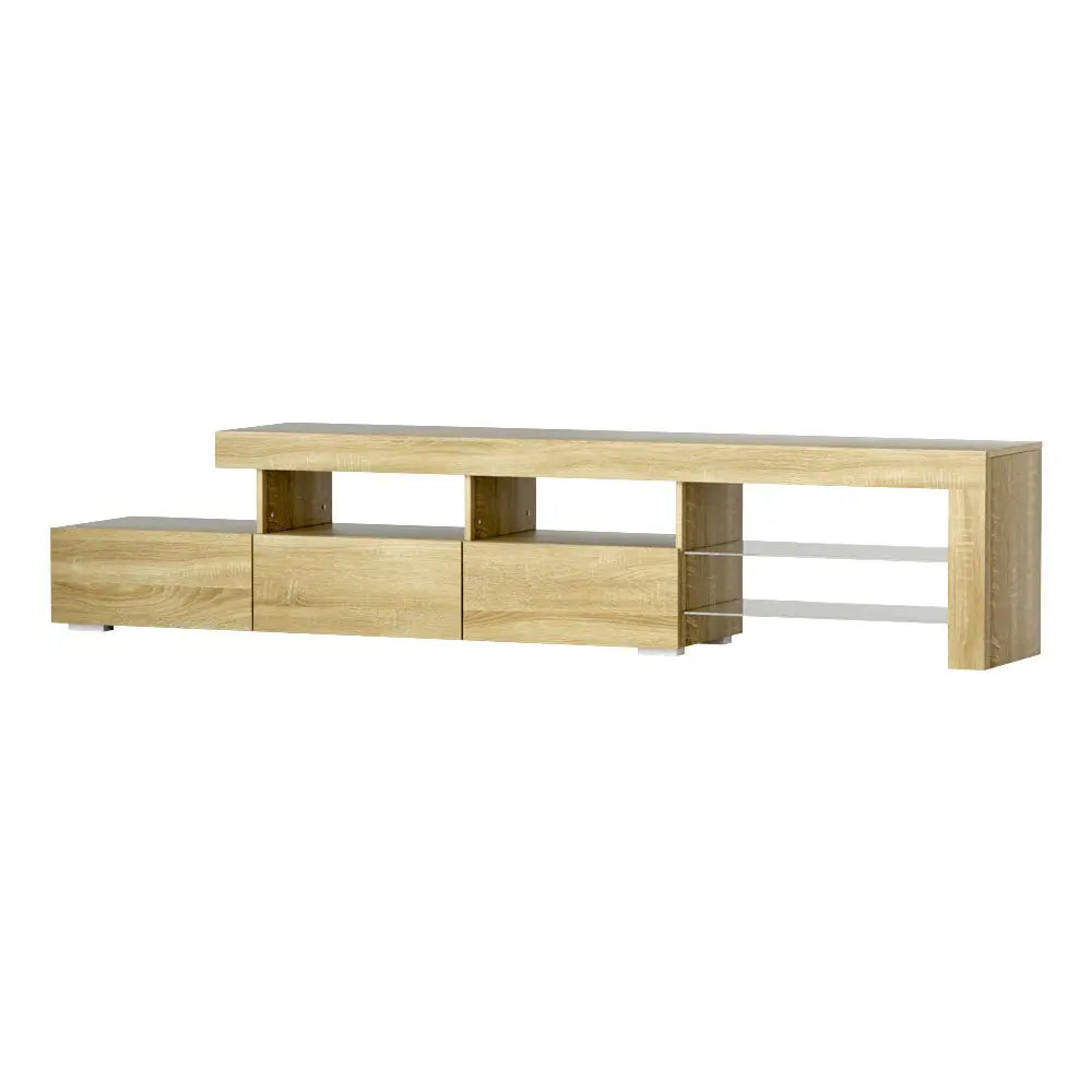 Artiss Entertainment Unit TV LED 215cm Pine Caya - Furniture > Living Room