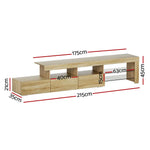 Artiss Entertainment Unit TV LED 215cm Pine Caya - Furniture > Living Room