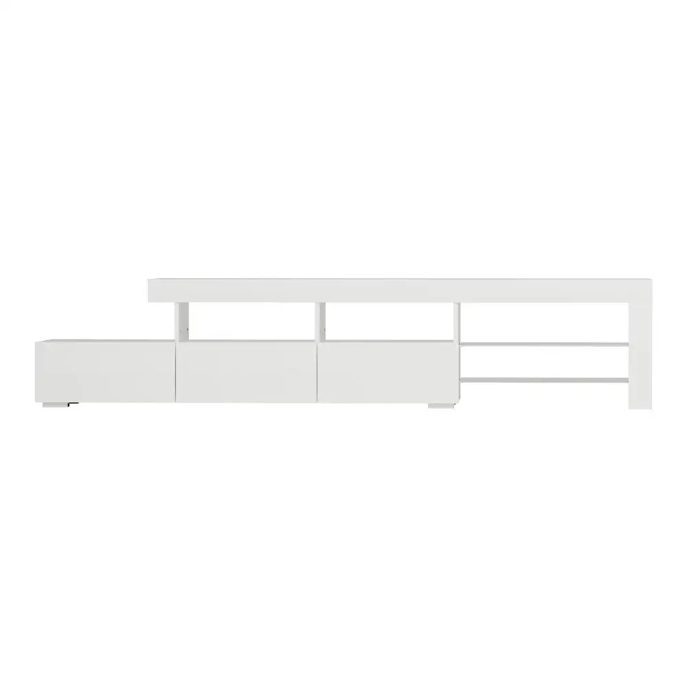 Artiss Entertainment Unit TV LED 215cm White Caya - Furniture > Living Room
