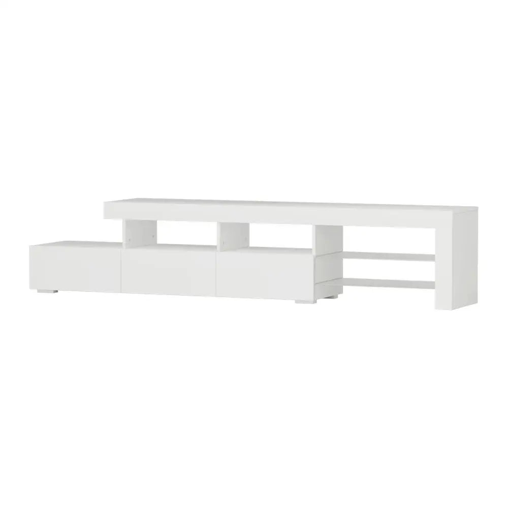 Artiss Entertainment Unit TV LED 215cm White Caya - Furniture > Living Room