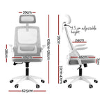 Artiss Ergonomic Office Chair Computer Desk Chairs Headrest Adjustable Grey - Furniture > Office > Office & Desk Chairs