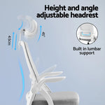 Artiss Ergonomic Office Chair Computer Desk Chairs Headrest Adjustable Grey - Furniture > Office > Office & Desk Chairs