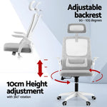 Artiss Ergonomic Office Chair Computer Desk Chairs Headrest Adjustable Grey - Furniture > Office > Office & Desk Chairs