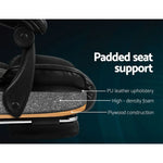 Artiss Executive Office Chair Leather Footrest Black - Furniture > Office