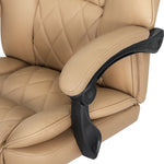 Artiss Executive Office Chair Leather Footrest Espresso - Furniture > Office > Office & Desk Chairs