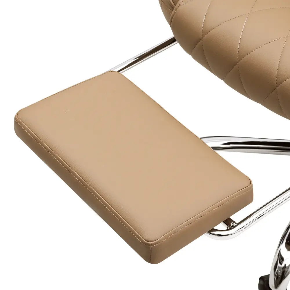 Artiss Executive Office Chair Leather Footrest Espresso - Furniture > Office > Office & Desk Chairs
