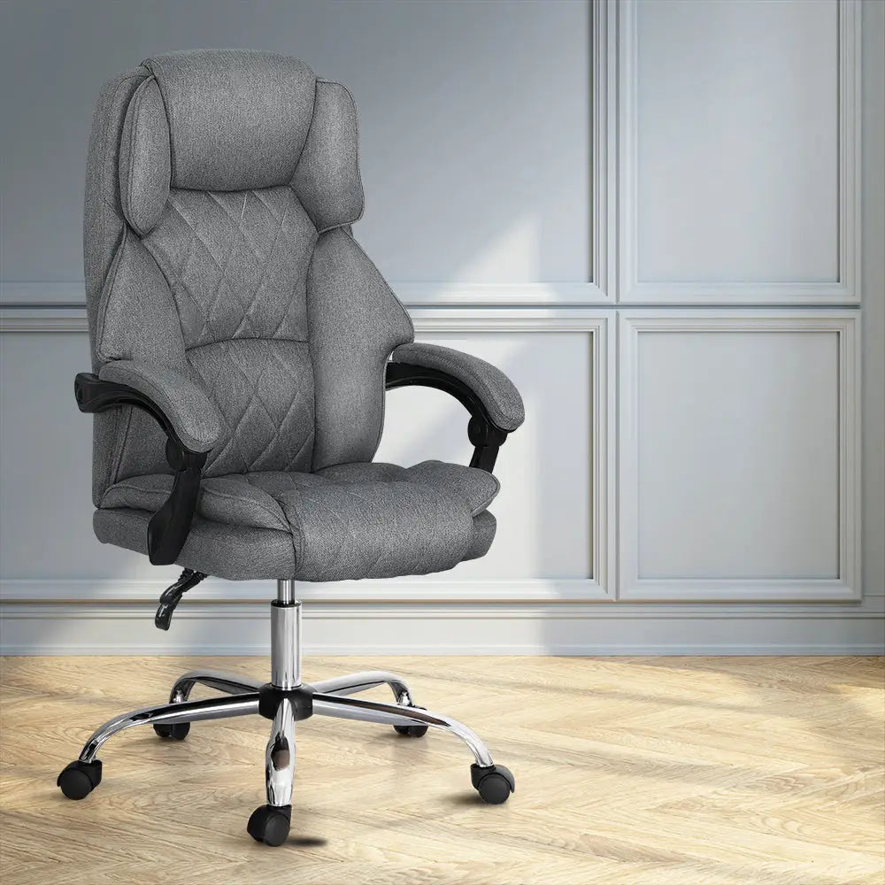 Artiss Executive Office Chair Recliner Grey - Furniture > Office > Office & Desk Chairs