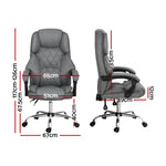 Artiss Executive Office Chair Recliner Grey - Furniture > Office > Office & Desk Chairs