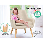 Artiss Fabric Dining Armchair - Beige - Furniture > Living Room