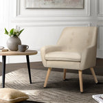 Artiss Fabric Dining Armchair - Beige - Furniture > Living Room