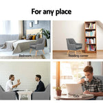 Artiss Fabric Dining Armchair - Grey - Furniture > Living Room