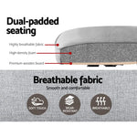 Artiss Fabric Office Chair Computer Chairs Grey - Furniture > Office > Office & Desk Chairs
