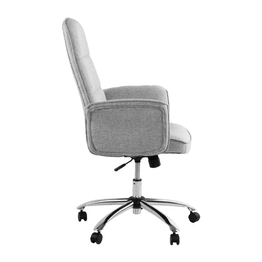 Artiss Fabric Office Chair Computer Chairs Grey - Furniture > Office > Office & Desk Chairs