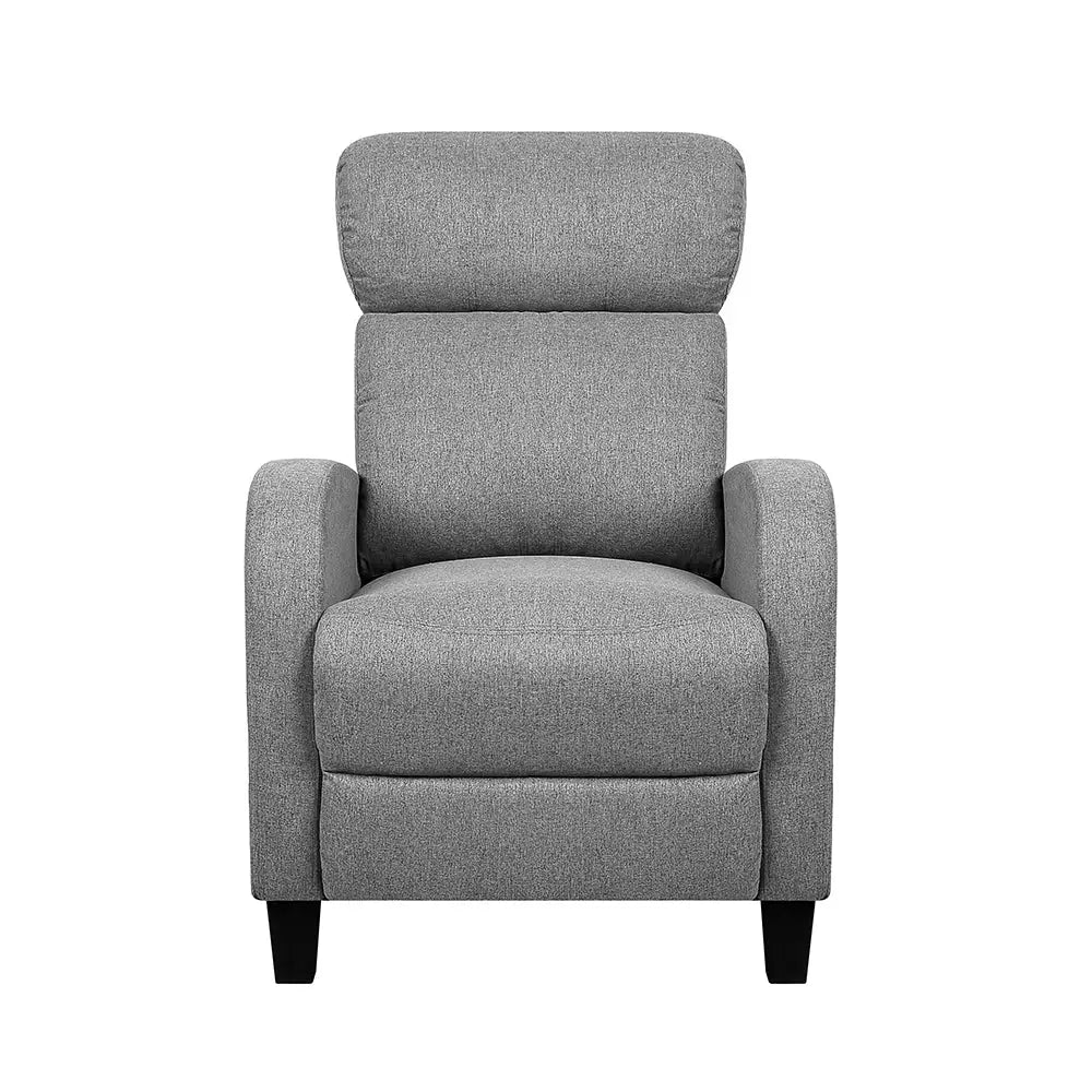 Artiss Fabric Reclining Armchair - Grey - Furniture > Living Room
