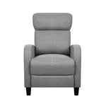 Artiss Fabric Reclining Armchair - Grey - Furniture > Living Room