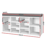 Artiss Fabric Shoe Bench with Storage Cubes - White - Furniture > Living Room
