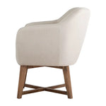 Artiss Fabric Tub Lounge Armchair - Beige - Furniture > Living Room