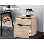 Artiss Filing Cabinet 2 Drawer Office Storage Organiser - Furniture > Office