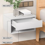 Artiss Floating Bedside Table Nightstand Drawer White - Furniture > Bedroom > Bedside Tables