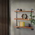 Artiss Floating DIY Pipe Shelf 3 Tiers - IRMA - Furniture > Living Room