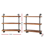 Artiss Floating DIY Pipe Shelf 3 Tiers - IRMA - Furniture > Living Room