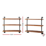 Artiss Floating DIY Pipe Shelf 3 Tiers - ISSA - Furniture > Living Room