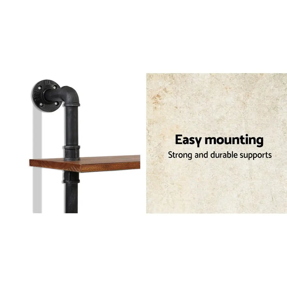 Artiss Floating DIY Pipe Shelf 3 Tiers - ISSA - Furniture > Living Room